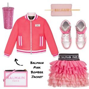 Balmain Kids Girls Pink Jacket